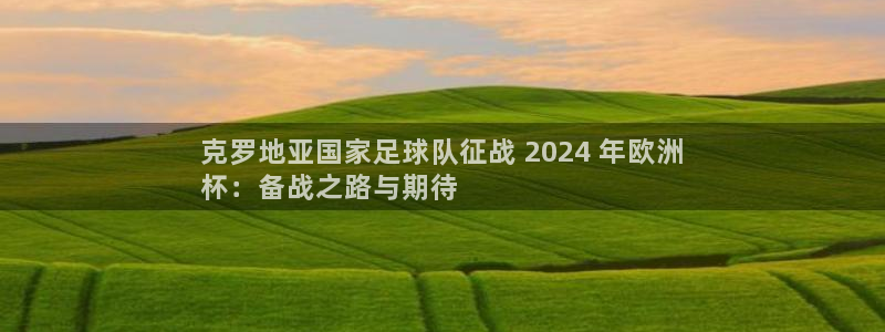 欧洲杯买足球软件有哪些|克罗地亚国家足球队征战 2024 年欧洲
杯：备战之路与期待